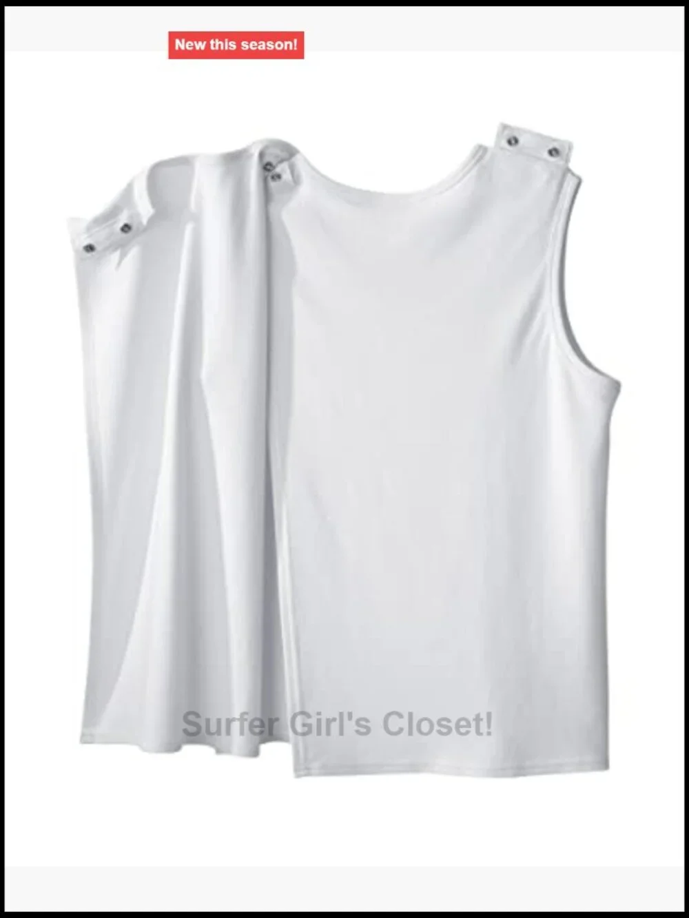 Adaptive Sleeveless Camisole 3-Pack, Open Back Undershirt for Women